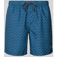 Shiwi Badehose mit Label-Badge Modell 'High Tide' in Blau, Größe XL von Shiwi