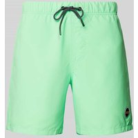 Shiwi Badehose mit Label-Patch Modell 'Mike' in Neon Gruen, Größe L von Shiwi