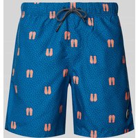 Shiwi Badehose mit Motiv-Print Modell 'Flipflops' in Blau, Größe M von Shiwi