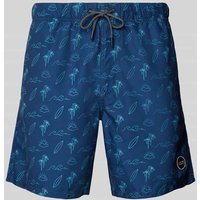 Shiwi Badehose mit Motiv-Print Modell 'Summer Surf' in Dunkelblau, Größe XL von Shiwi