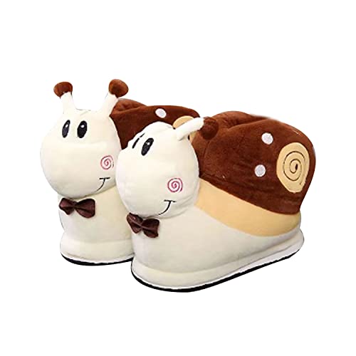 SHIXIAOSHU Niedliche Hausschuhe in Schneckenform, weiche und warme Winterpantoffeln (Kaffee, adult, women, numeric_35, numeric_range, eu_footwear_size_system, numeric_39, medium) von SHIXIAOSHU