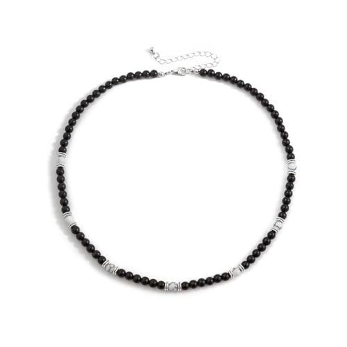 SHLWYG Herren-Halskette mit Handperlen, vielseitige Schlüsselbeinkette, türkisfarbene Halskette, bunte Halskette, kreative Schlüsselbeinkette SHLWYG Herren-Halskette mit Handperlen, vielseitige Schlüsselbeinkette, türkisfarbene Halskette, bunte Halskette, kreative Schlüsselbeinkette von SHLWYG