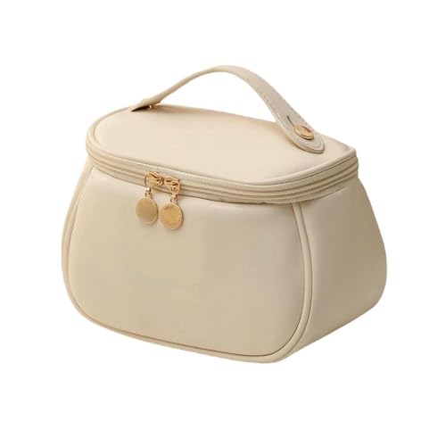 Gepäckaufbewahrungstasche PU Frauen Tragbare Reisebereich Kosmetikbox Toilettenbeutel-21x14x14cm-Weiß Gepäckaufbewahrungstasche PU Frauen Tragbare Reisebereich Kosmetikbox Toilettenbeutel-21x14x14cm-Weiß von SHMEKUN