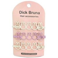 Miffy Silhouette Hair Clip (Set of 3) IVORY x PINK - 70 x 16 x 4mm von SHOBIDO