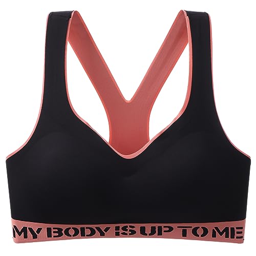 Racerback Sport BHS für Damen, Mittlerer Halt, Gepolsterter Damen BH, Nahtloser Sport Fitness Lauf Jogging Yoga Bra von SHOCHX