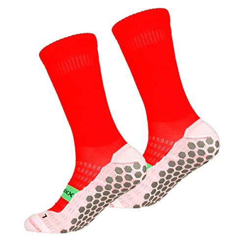 SHOESOXX rutschfeste Sport Socken Funktionssocken Pad Soft-Air Sohle Rot, Gr. XL von SHOESOXX