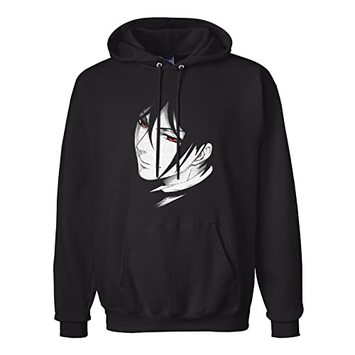 Man Cotton Black Bu.Tler Seba$Stian Michael!is Summer Tshirts Hoodie Hoody Sweatshirt Black 3XL von SHOIAY