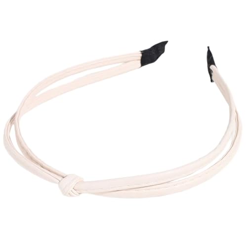 Koreanisches Geknotetes Stirnband Für Mädchen Elegantes PU Leder Stirnband Haar Styling Hairhoop Geknotetes Haarband Haarschmuck Einfaches Stirnband Damen Hairhoop von SHOOYIO