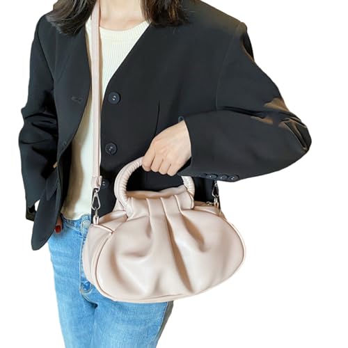 SHOOYIO Cloud-Clutch-Geldbörse für Damen, gerüscht, Schultertasche, plissiert, Crossbody-Tasche, Geldbörse mit abnehmbarem Schultergurt von SHOOYIO