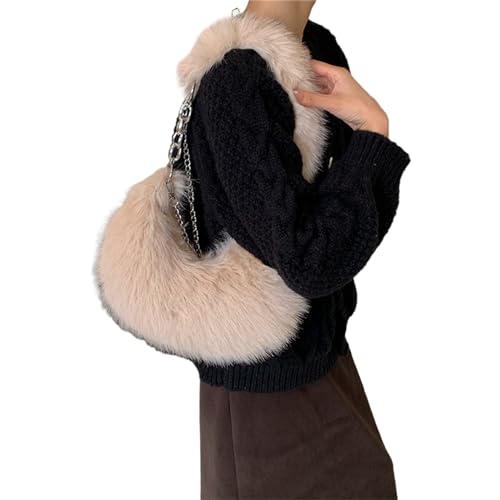 SHOOYIO Plüsch-Umhängetasche für Damen, Crossbody-Tasche, pelzige Geldbörse für Herbst und Winter von SHOOYIO