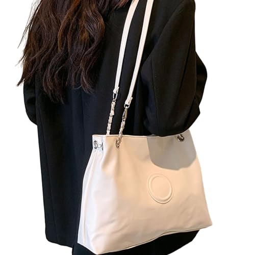 SHOOYIO Stilvolle Schultertasche mit Reißverschluss, große Kapazität, Handtasche für Arbeit, Schule und Einkaufen von SHOOYIO