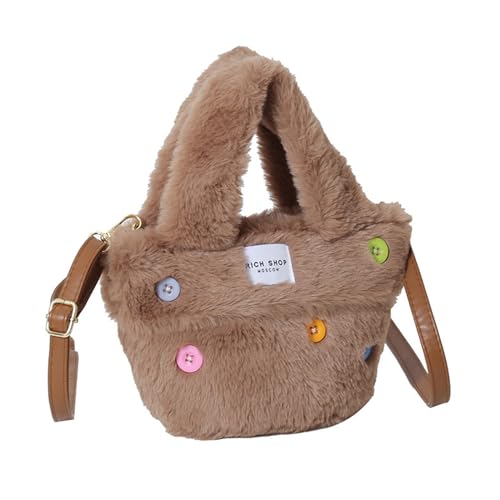 SHOOYIO Umhängetasche Fluffys Handtasche Große Kapazität Plüsch Tasche für Frauen Mädchen Vielseitige Totebag Trendige Tasche von SHOOYIO