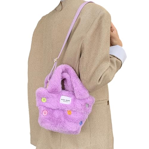SHOOYIO Umhängetasche Fluffys Handtasche Große Kapazität Plüsch Tasche für Frauen Mädchen Vielseitige Totebag Trendige Tasche von SHOOYIO