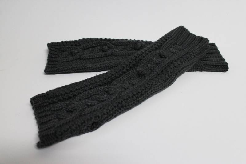 Armstulpen Grau Stricken Armstulpen Wollmischung von SHOPIKA