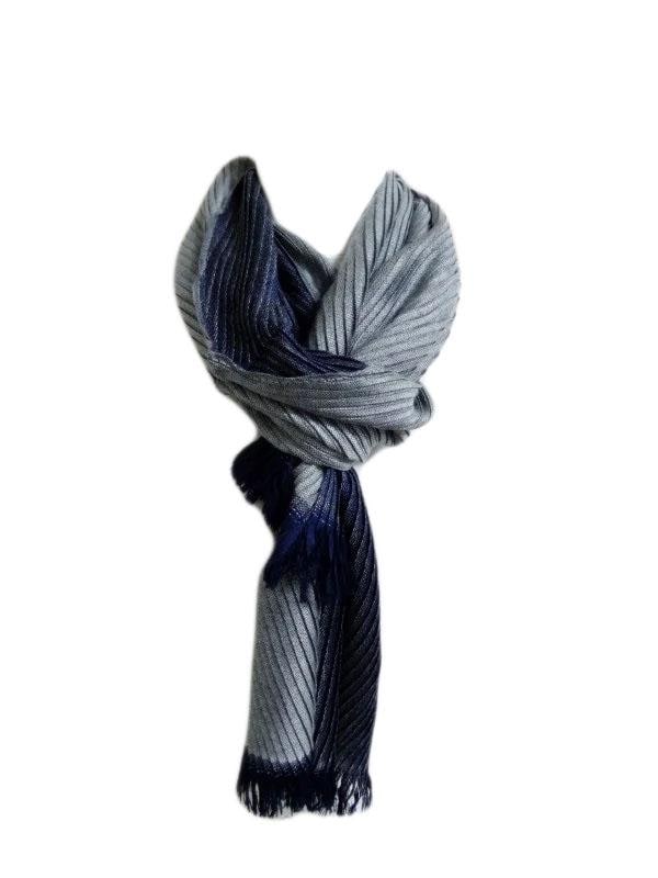 Grau/Blau Rüschen Warmer Fransen-Schal, Langer Rechteckiger Herren-Schal, Schals, Winter - Herbstmode Grau/Blau Rüschen Warmer Fransen-Schal, Langer Rechteckiger Herren-Schal, Schals, Winter - Herbstmode von SHOPIKA