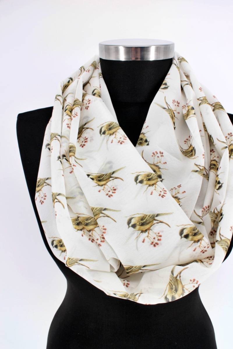 Sparrow Chiffon Infinity Schal Mode-Accessoire Für Damen von SHOPIKA