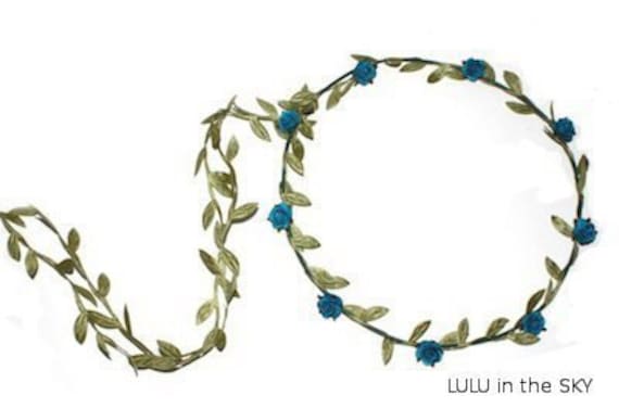 Blaues Waldelfen Festival Haarband Kopfschmuck von SHOPLULUINTHESKY