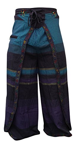 SHOPOHOLIC FASHION Damen Mehrfarbig Hippie Gewickelt Hosen - 2, Einheitsgröße von SHOPOHOLIC FASHION