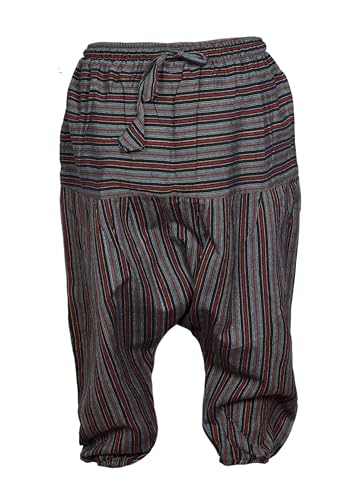 SHOPOHOLIC FASHION Kinder Hippie Harem Locker Boho Hose Hippy Bunt Kinder Retro Bequem Hose - Grün, 3X-Large von SHOPOHOLIC FASHION