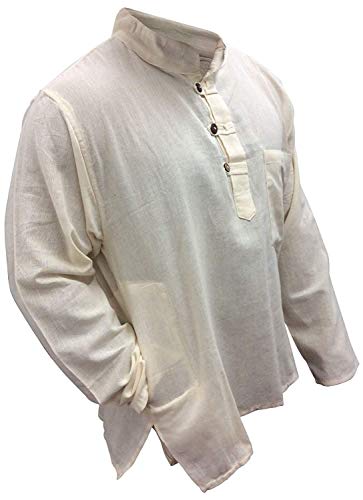 SHOPOHOLIC FASHION Leichtes Hippie-Festival-Opa-Shirt, C weiß, Large SHOPOHOLIC FASHION Leichtes Hippie-Festival-Opa-Shirt, C weiß, Large von SHOPOHOLIC FASHION