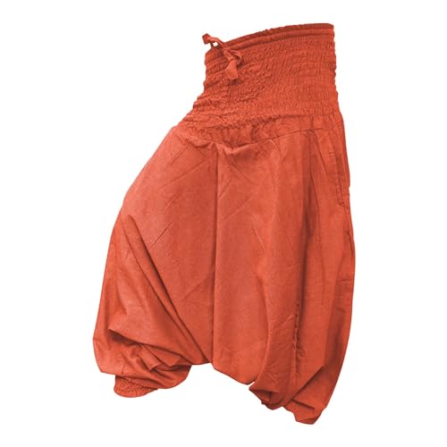 SHOPOHOLIC FASHION einfarbig locker sitzend Haremshose Aladdin Hippie Hose, Einfarbig Orange Orange von SHOPOHOLIC FASHION