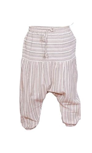 SHOPOHOLIC FASHION, Kinder-Hose im Boho-/Hippie-Stil, Bequeme, farbenfrohe Retro-Hose Gr. XXL, hellgrau von SHOPOHOLIC FASHION
