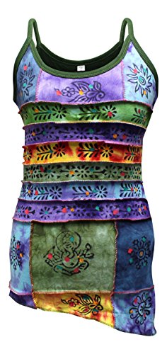 SHOPOHOLIC FASHION Damen Traditionelle Symbole Hippie Top - Asymmetrisch, XL von SHOPOHOLIC FASHION