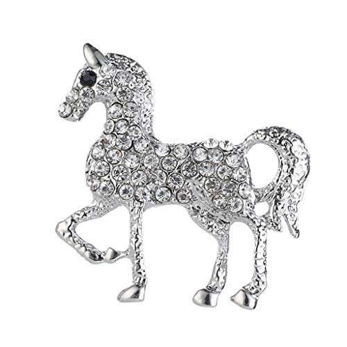 Mode Tier Pferd Kristall Brosche Pin Hochzeit Braut Frauen Geschenk Schmuck von SHOUKAII