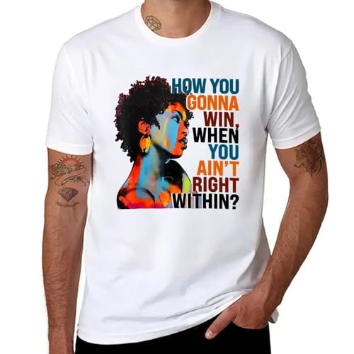 Blue Musican How You Gonna WinWhen You Ain't Right Within T-Shirt White S von SHOUZUREN