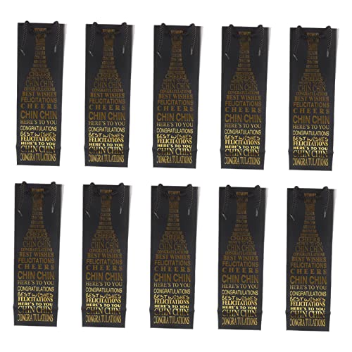 SHOWERORO 10 Stück Papier Weingeschenktüten Rotweinbeutel Weinflaschenverpackung Für Feste von SHOWERORO