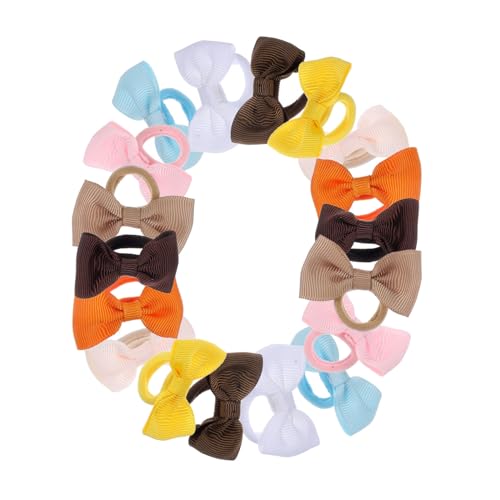 SHOWERORO 18stücke Junge Mädchen Haarclips Haarschleifen Elastische Haargummis Für Kleine Mädchen Pferdeschwanzhalter Haaraccessoires von SHOWERORO