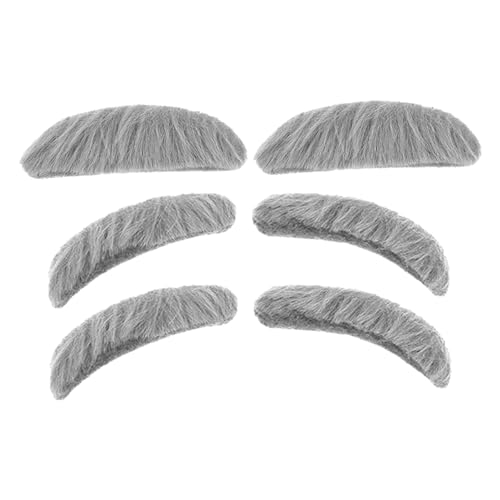 SHOWERORO 2sätze Falscher Schnurrbart Und Augenbrauen Für Erwachsene Selbstklebend Für Cosplay Halloween-kostüm Party-requisiten Neuartige Schnurrbart-accessoires von SHOWERORO