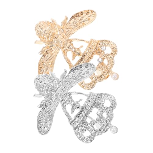 SHOWERORO 2 Stück Glitzernde Strass Labelnadel Zinklegierung für Damen für Kleidung und Rucksack Perfektes für Frauen und Mädchen von SHOWERORO