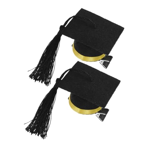 SHOWERORO 2 Stück Mini Abschlussmütze Haarspange Kopf Deko Mädchen Stilvoll Für Abschlussparty Favors von SHOWERORO