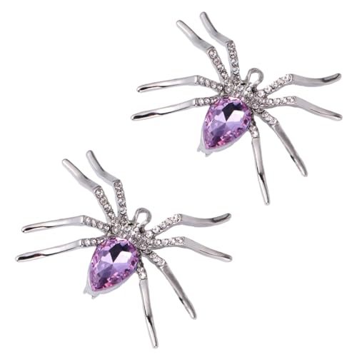 SHOWERORO 2 Stück Spinnenbrosche Spinnenbrosche Halloween Dekorationen Broschen Dekor Spinnen Charms Party Spinne Legierung von SHOWERORO