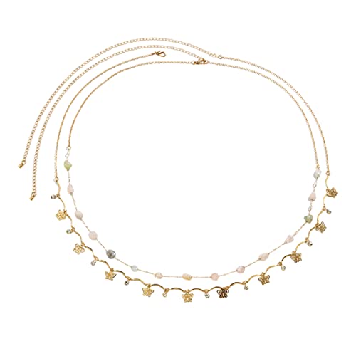 SHOWERORO 2 Stück Taillenkette Damen Strass Bauchketten Verstellbare Körperkette für Abendveranstaltungen Hochzeiten und Partys von SHOWERORO