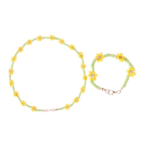 SHOWERORO 2 Stück Teiliges Set Schmuckset Handgefertigtes Armband und Halskette mit Bunten Perlen für Mädchen für Partys Fotografie und Kreative Diy Projekte von SHOWERORO