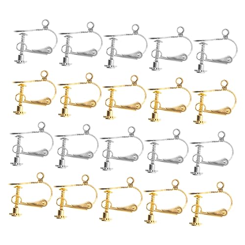 SHOWERORO 20 Stück Clip Ohrring Umwandler DIY Ohrring Zubehör Kupfer für Durchbohrte Ohren Verstellbar und Rostfrei SHOWERORO 20 Stück Clip Ohrring Umwandler DIY Ohrring Zubehör Kupfer für Durchbohrte Ohren Verstellbar und Rostfrei von SHOWERORO