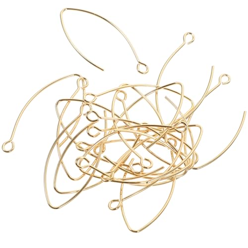 SHOWERORO 20 Stück Vergoldete Ohrhaken U form Ohrschmuck DIY Zubehör für Handgefertigte Ohrringe Leichtes Messing Material Langlebig und Hautfreundlich von SHOWERORO