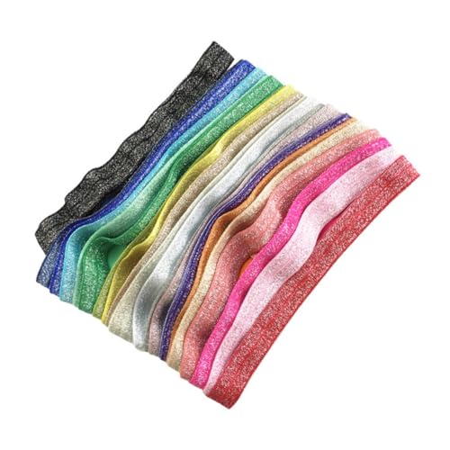 SHOWERORO 21stücke Stirnband Elastisches Band Nahtloses Elastische Nylon-kopfbedeckung Haarband Für Junge Mädchen Diy Gemischte Farbe von SHOWERORO