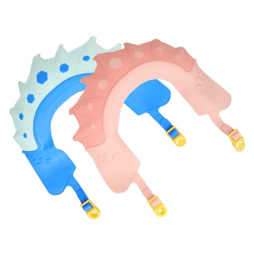SHOWERORO 2stücke Duschhaube Für Junge Mädchen Verstellbare Duschhaube Mit Ohrenschutz Und Blau Für Sicheres Und Spaßiges Baden Für Junge Mädchen Und Kleinkinder von SHOWERORO