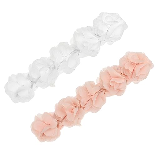 SHOWERORO 2stücke Junge Mädchen Stirnband Haarband Mädchen Kopftuch Kopfschmuck Haarschmuck Weiß Rosa Elastisch Für Kleinkinder Und Junge von SHOWERORO