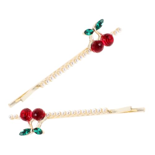 SHOWERORO 2stücke Strass- -haarspangen Für Frauen Kunstperlen-haarspange Haarnadel Obst-haarnadel Haar-accessoire SHOWERORO 2stücke Strass- -haarspangen Für Frauen Kunstperlen-haarspange Haarnadel Obst-haarnadel Haar-accessoire von SHOWERORO
