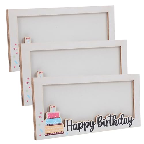 SHOWERORO 3 Stück Teiliges Holz Geldgeschenk mit Geburtstagskarte Vielseitiger Holz Kartenhalter für Bargeld Visitenkarten und Fotos Nachhaltige Geschenkbox für Geburtstagsfeiern und von SHOWERORO