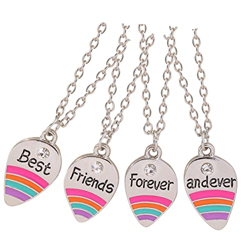 SHOWERORO 4 Stück Freundschafts für Mädchen Bunte Forever für Geburtstage und Abschlussfeiern Langlebiges Schmuckset für Besondere Anlässe von SHOWERORO