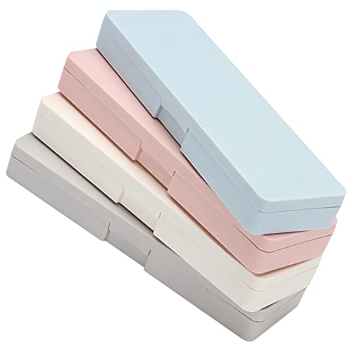 SHOWERORO 4 Stück Teiliges Federmäppchen Tragbare Bleistiftbox für Schreibtisch Organizer aus Kunststoff zur Aufbewahrung von Stiften und Schulbedarf SHOWERORO 4 Stück Teiliges Federmäppchen Tragbare Bleistiftbox für Schreibtisch Organizer aus Kunststoff zur Aufbewahrung von Stiften und Schulbedarf von SHOWERORO