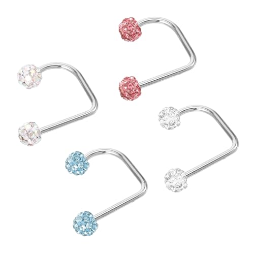SHOWERORO 4 Stück Teiliges Metall Lip Ring Piercing für Frauen Körperpiercing Schmuckstücke Weiß Hellrosa Wasserblau und Ab Farbe Langlebig und Komfortabel für Täglichen Gebrauch SHOWERORO 4 Stück Teiliges Metall Lip Ring Piercing für Frauen Körperpiercing Schmuckstücke Weiß Hellrosa Wasserblau und Ab Farbe Langlebig und Komfortabel für Täglichen Gebrauch von SHOWERORO