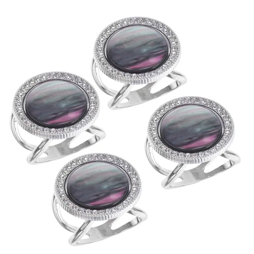 SHOWERORO 4 Stück Teiliges Metall Schalring Clips Vielseitig als T Shirt Knotenclip Robustes Legierungsmaterial Rundes Design Leicht und Kompakt Schmuck Clips für Damen Kleidung Reise von SHOWERORO