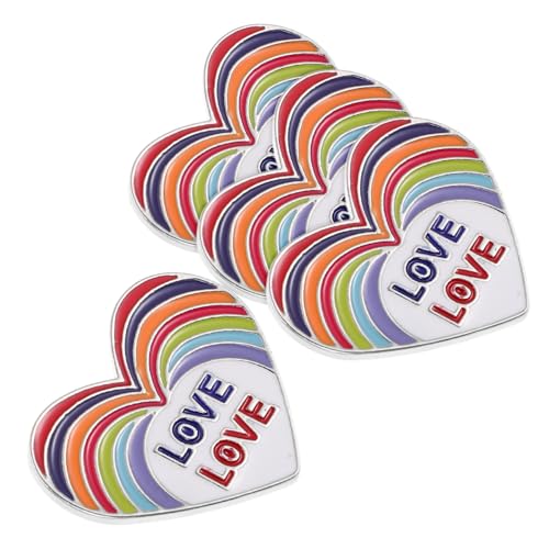SHOWERORO 4 Stück Teiliges Regenbogen Herz Anstecknadeln Pride Brosche aus Emaille Farbenfrohes Lgbt Symbol für Rucksäcke Kleidung und Party-dekoration Geschenk für Hochzeit und Geburtstag von SHOWERORO