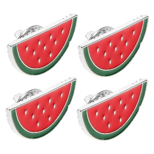 SHOWERORO 4 Stück Wassermelonen Brosche Bunte Emaille Pins Fruchtige Schmuckanhänger für Kleidung Rucksäcke Sommerliche Accessoires Stilvoll Vielseitig für Frauen von SHOWERORO